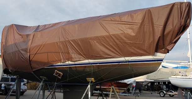 Brown boat cover Brown boat cover