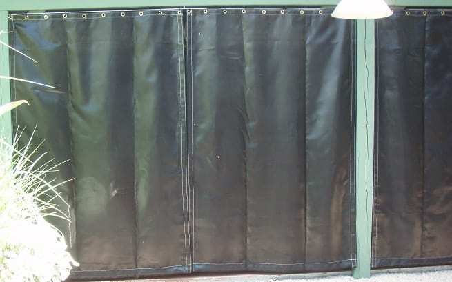 90% mesh curtain with a darkest background 90% mesh curtain against a darker background