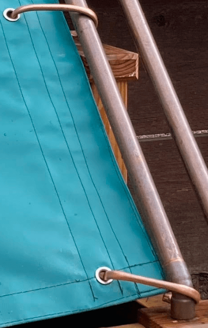 Copper piping used for outdoor storage bin Copper piping used for outdoor storage bin