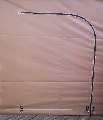 Tarp with zippered door Tarp with zippered door